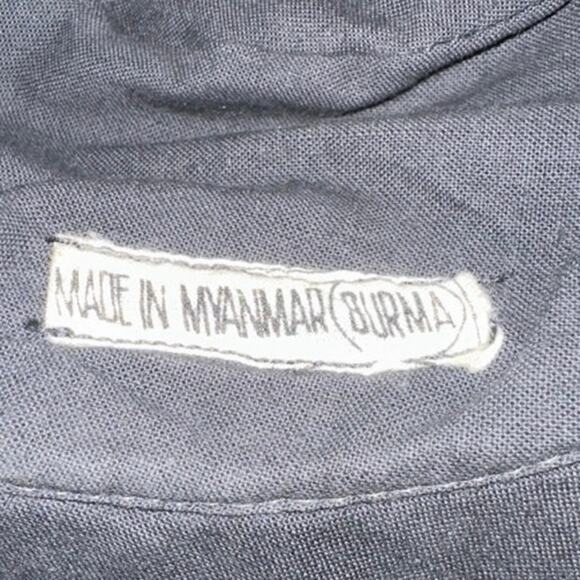 Vintage Myanmar Burmese Burma Kalaga floppy Hat Phoenix Sequins Embroidery. - Picture 12 of 12